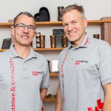 Arbeiten der Steinmetze Penk in Muldestausee/ OT Pouch an der Goitzsche bei Bitterfeld